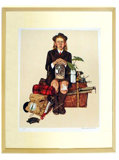norman rockwell (直筆サイン入りリトグラフ） 本人 直筆サイン ノーマン ロックウェル 道化師 リトグラフ 保証