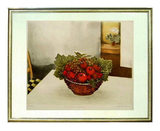 水彩画 アナピア・アントニーニ 花々 花瓶 額装 ART GARAPHICS AOYAMA【アナピアアントニーニ（ANNAPIA ANTONINI）】