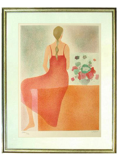 クレール・アステックス　版画リトグラフ 美術品絵画女性アート CLAIRE ASTAIX【クレール アステックス（CLAIRE ASTAIX）】