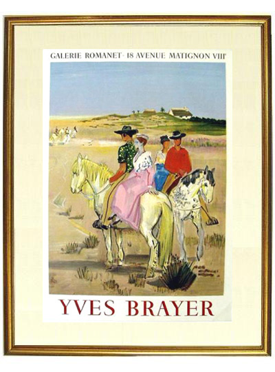 ムルロー・パリ　アート展ポスター『イブ・ブライエ』リトグラフ 0422N ムルロー・パリ アート展ポスター『イブ・ブライエ』リトグラフ