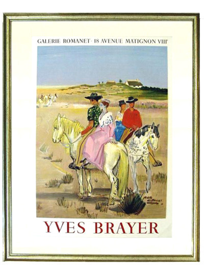 ムルロー・パリ　アート展ポスター『イブ・ブライエ』リトグラフ 0422N ムルロー・パリ アート展ポスター『イブ・ブライエ』リトグラフ