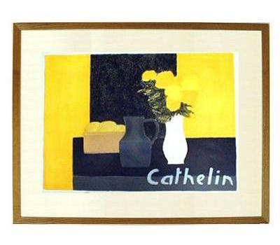 ベルナール・カトラン【エトゥブルの農場】リトグラフ フランスの巨匠 直筆サイン ベルナール・カトラン【エトゥブルの農場】リトグラフ フランス