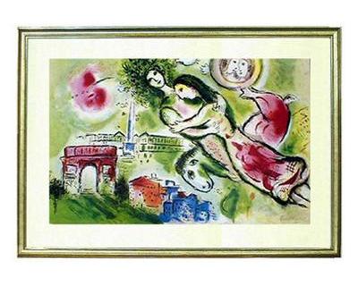 Marc Chagall 水彩画 リトグラフ　約107cm x 94cm MARC CHAGALL 