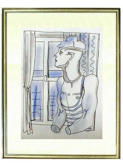 ジャン・コクトー『アクロポリス』両面摺りリトグラフに手彩色入り 1114D cocteau_k112835_f_482s.jpg