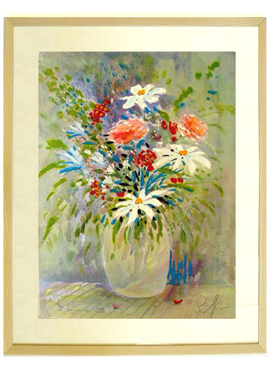 【真作】版画　パトリック・リビングストーン　リトグラフ　花と果実　V142 真作】版画 パトリック・リビングストーン リトグラフ 花と果実