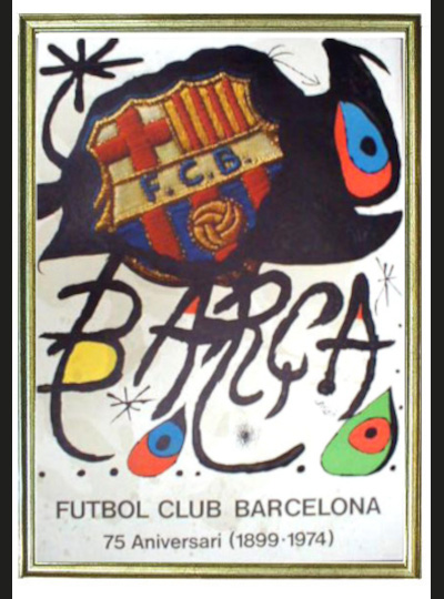 FCバルセロナ 75周年ポスター ジョアンミロ 証明書付き バルセロナ ミロ Futbol Club Barcelona 75周年記念 - メルカリ