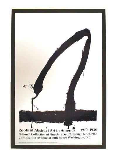 ロバート・マザウェルオリジナルリトグラフ刷り込みサイン有り