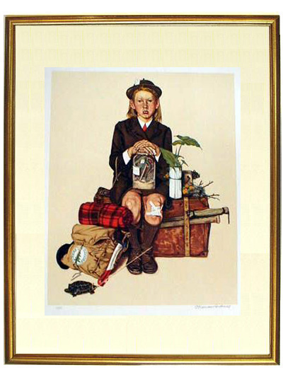 ノーマン・ロックウェル 『ソーダファウンテン』ダイヤモンド・スクリーニング Bibian 比比昂- 真作ノーマン・ロックウェルNorman Rockwell