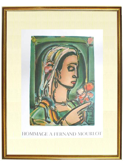 ジョルジュ ルオー「装飾的な花」リトグラフ ☆ジョルジュ ルオー（GEORGES-HENRI ROUAULT）☆ジョルジュ ルオー等